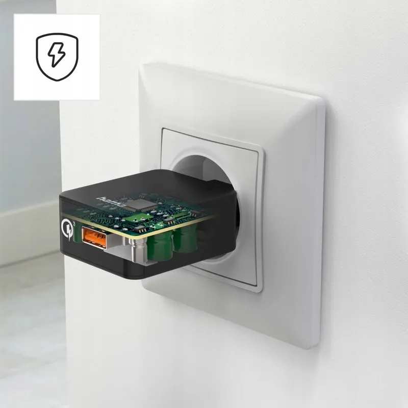HAMA Snellader 19,5W USB-A Android iPhone Zwart — foto 3