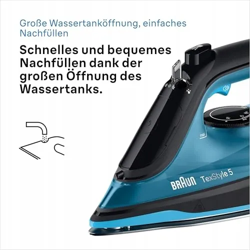 BRAUN TexStyle 5 Stoomstrijkijzer 2600W Zwart Blauw — foto 6