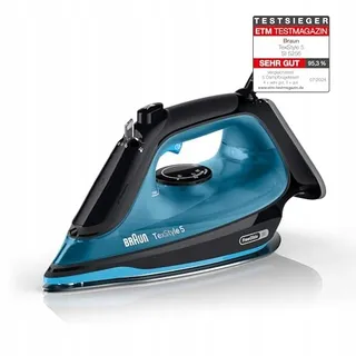 BRAUN TexStyle 5 Stoomstrijkijzer 2600W Zwart Blauw — miniatuur 1