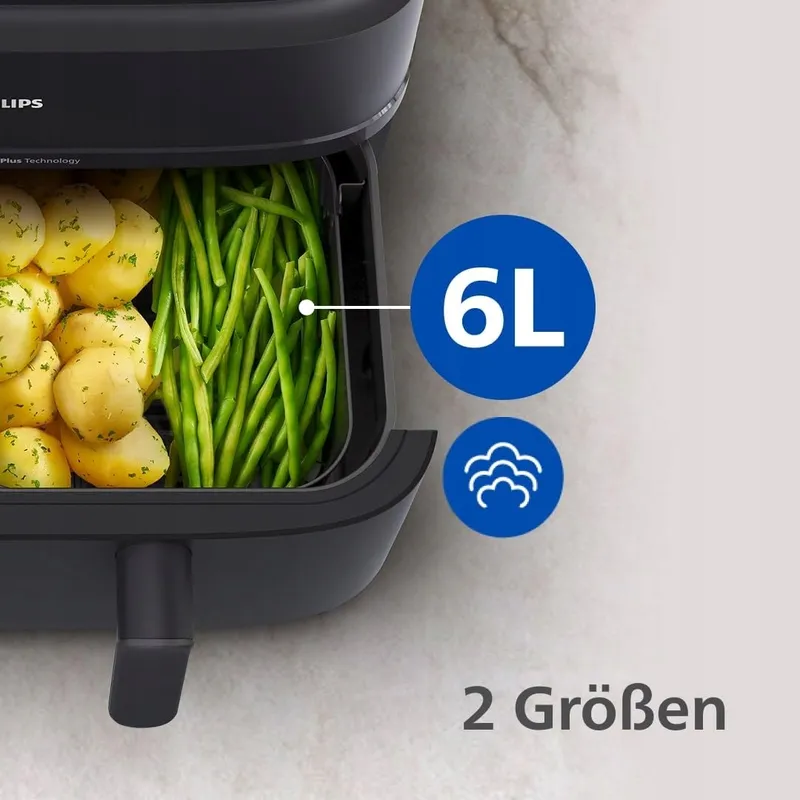 PHILIPS Airfryer 5000 Dual Basket 9L Stoomfunctie RapidAir — foto 4