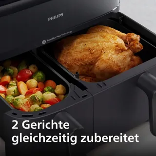 PHILIPS Airfryer 5000 Dual Basket 9L Stoomfunctie RapidAir — miniatuur 5