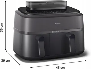 PHILIPS Airfryer 5000 Dual Basket 9L Stoomfunctie RapidAir — miniatuur 10
