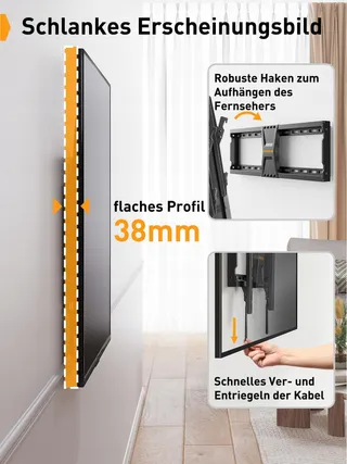 PERLEGEAR TV Muurbeugel 37-82" Kantelbaar 60kg VESA 600x400 — miniatuur 6