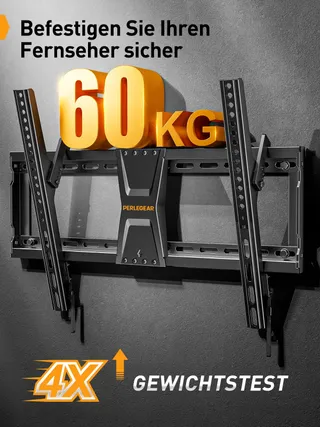 PERLEGEAR TV Muurbeugel 37-82" Kantelbaar 60kg VESA 600x400 — miniatuur 3