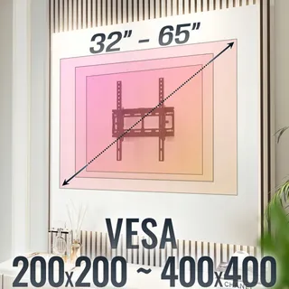 RICOO TV Wandbeugel Kantelbaar Ultra Slim 32-65 Inch 95kg VESA 400x400 — miniatuur 5