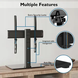 BONTEC TV Standaard Draaibaar 26-55 Inch Tot 45kg VESA 400x400 — miniatuur 5