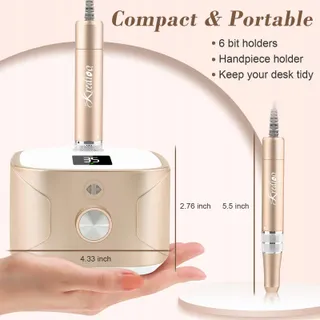 KREDIOO Nagelfrees 35000 RPM Manicure Pedicure Set LED Display — miniatuur 7