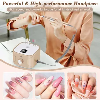 KREDIOO Nagelfrees 35000 RPM Manicure Pedicure Set LED Display — miniatuur 3