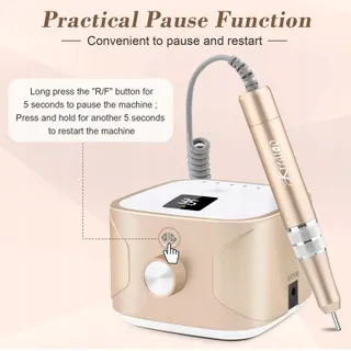 KREDIOO Nagelfrees 35000 RPM Manicure Pedicure Set LED Display — miniatuur 4