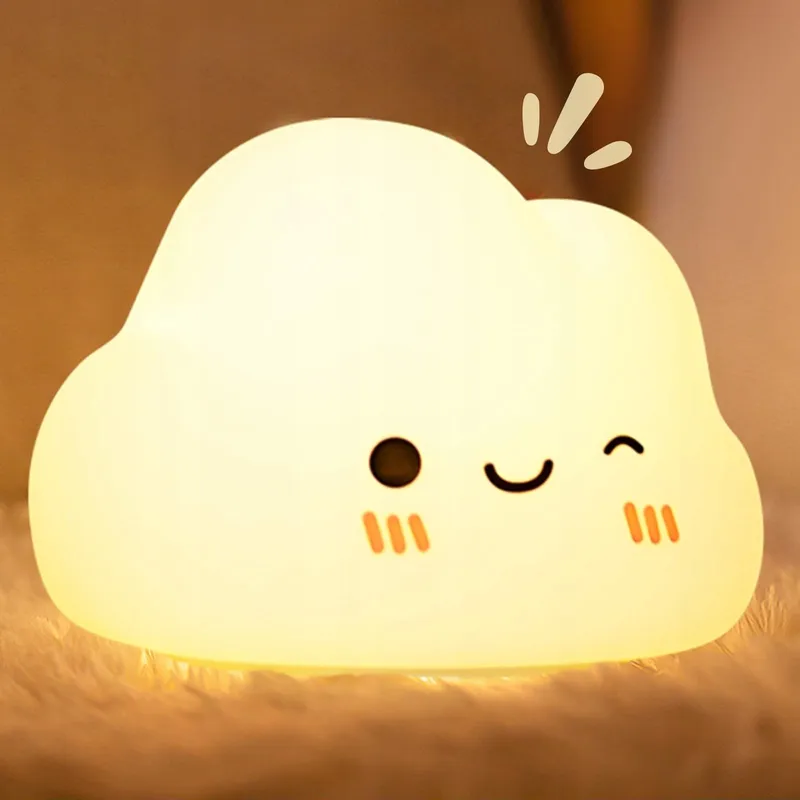 DIBONIUR Nachtlampje Kinderen Siliconen Kawaii 7 Kleuren Touch — foto 1