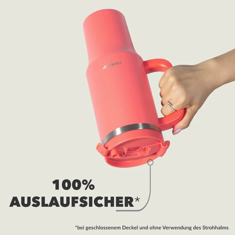 CONTIGO Thermosfles 1200ml Staal met Handvat en Rietje BPA-vrij — foto 4