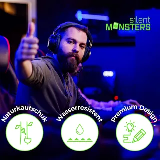 SILENT MONSTERS Muismat XXL 900x400mm Blauwe Draak Gaming — miniatuur 5