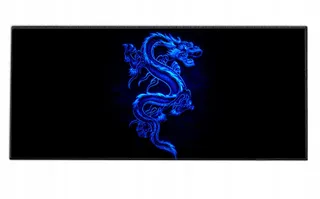SILENT MONSTERS Muismat XXL 900x400mm Blauwe Draak Gaming — miniatuur 1