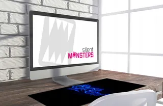 SILENT MONSTERS Muismat XXL 900x400mm Blauwe Draak Gaming — miniatuur 9