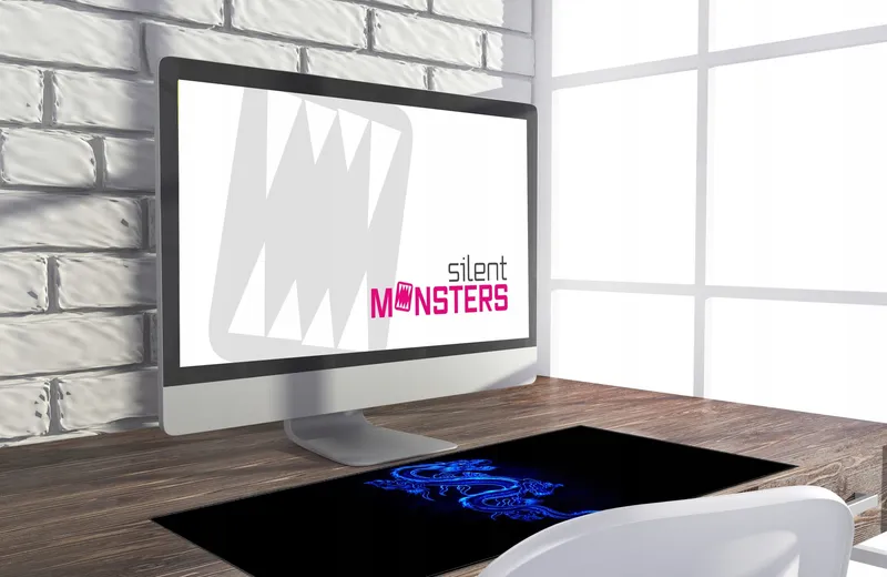 SILENT MONSTERS Muismat XXL 900x400mm Blauwe Draak Gaming — foto 9