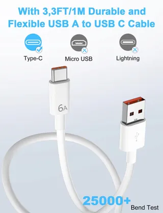 IMANGOO Honor 66W Supercharge Snellader USB-C Kabel Adapter — miniatuur 6