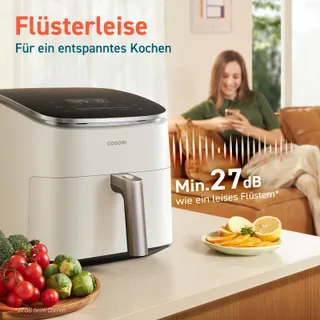 COSORI Turboblaze Airfryer 9-in-1 XXL 6L Stil Energiezuinig Wit — miniatuur 5