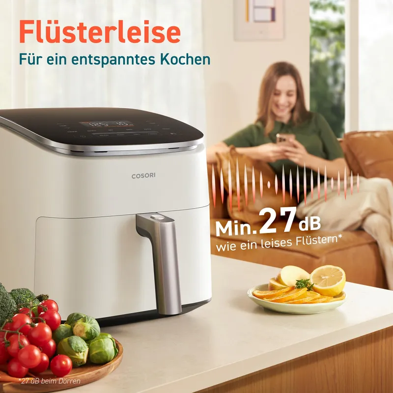 COSORI Turboblaze Airfryer 9-in-1 XXL 6L Stil Energiezuinig Wit — foto 5
