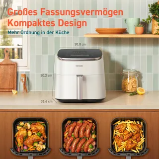 COSORI Turboblaze Airfryer 9-in-1 XXL 6L Stil Energiezuinig Wit — miniatuur 7