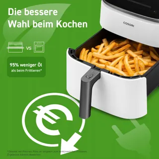 COSORI Turboblaze Airfryer 9-in-1 XXL 6L Stil Energiezuinig Wit — miniatuur 6