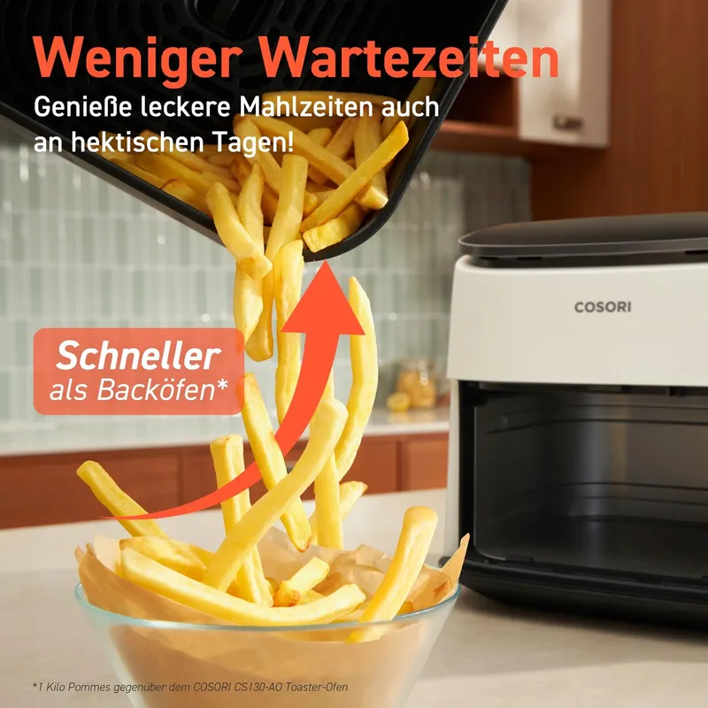 COSORI Turboblaze Airfryer 9-in-1 XXL 6L Stil Energiezuinig Wit — foto 3