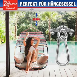 ALECPEA Plafondhaak RVS 400kg Hangmat Hangstoel — miniatuur 5