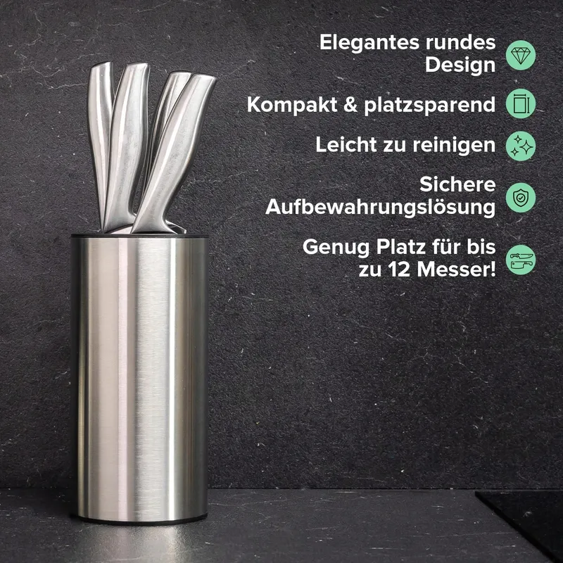 CONINX Universeel RVS Messenblok Voor 12 Messen — foto 2
