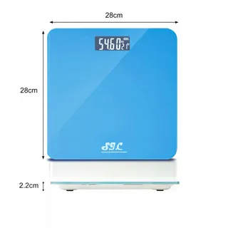 S.I.C Digitale Personenweegschaal Gehard Glas LCD 180kg Groen — miniatuur 2