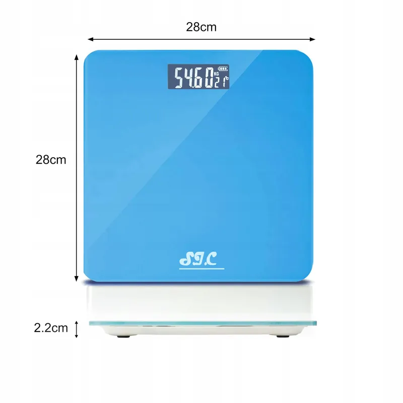 S.I.C Digitale Personenweegschaal Gehard Glas LCD 180kg Groen — foto 2