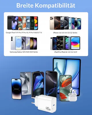 GAN USB-C Snellaadkabel voor Google Pixel iPhone MacBook Samsung 2m — miniatuur 6