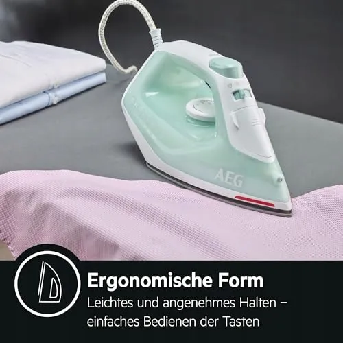 AEG Stoomstrijkijzer 2400W 110g Keramische Zool 250ml Groen — foto 5