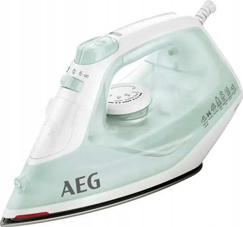 AEG Stoomstrijkijzer 2400W 110g Keramische Zool 250ml Groen — foto 1