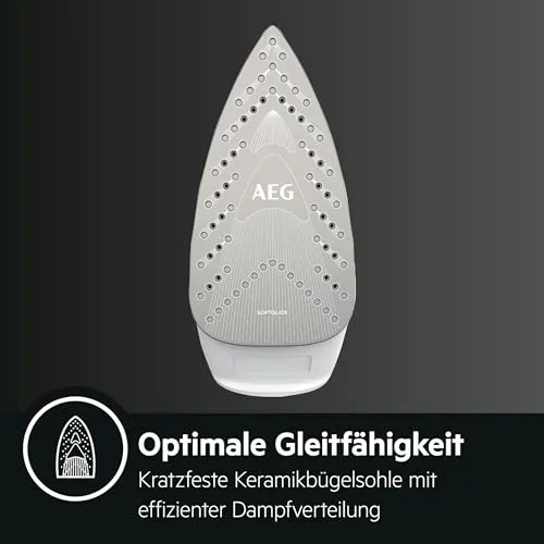 AEG Stoomstrijkijzer 2400W 110g Keramische Zool 250ml Groen — foto 4