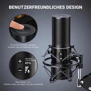 TONOR USB Gaming Microfoon PC Podcast Condensator Streaming Set — miniatuur 5