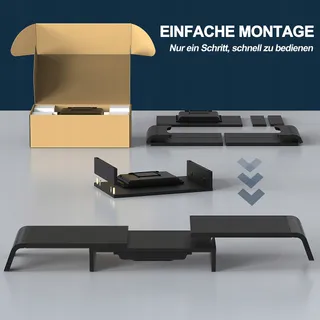 FENGE Houten Dual Monitorstandaard PC TV Laptop Verstelbaar — miniatuur 6