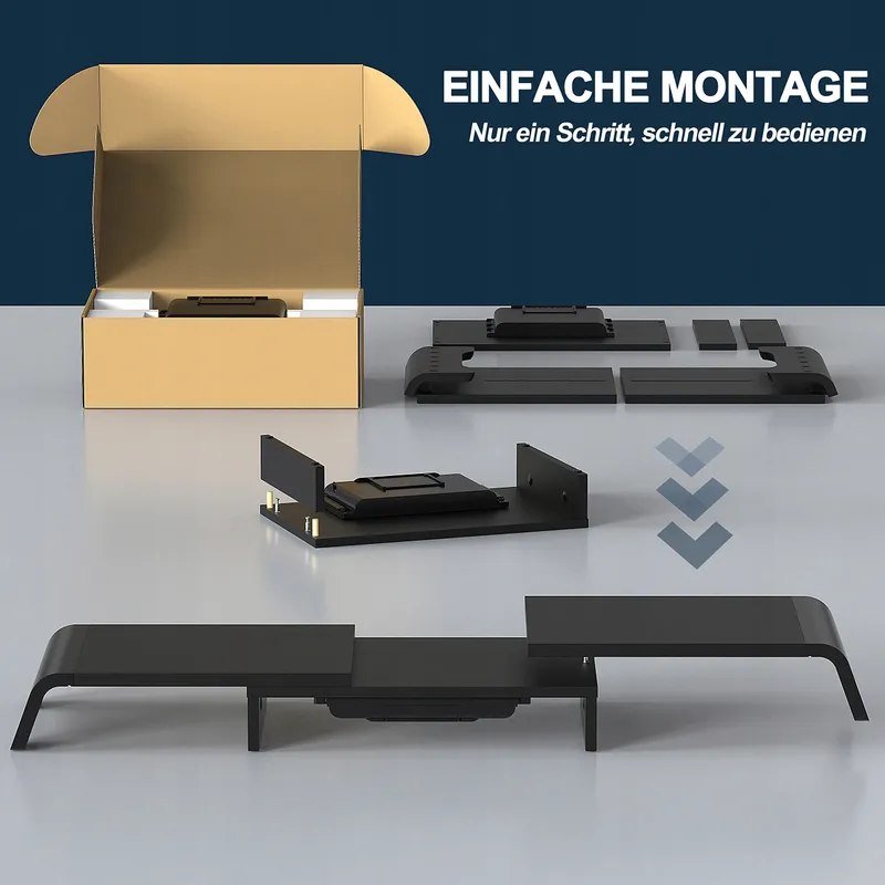FENGE Houten Dual Monitorstandaard PC TV Laptop Verstelbaar — foto 6
