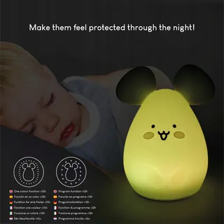 BONNYCO Nachtlampje Kinderen Afstandsbediening 16 Kleuren Siliconen — miniatuur 4