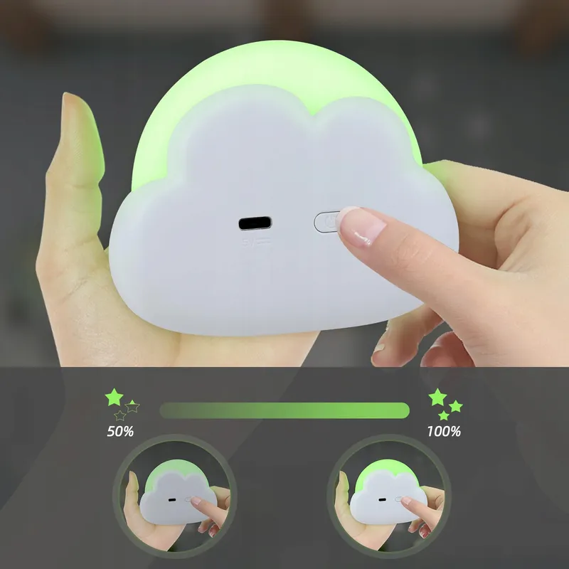 ANNMORE Wolk LED Nachtlampje Kinderen Kleurwissel Timer Draagbaar — foto 3