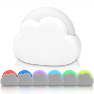 ANNMORE Wolk LED Nachtlampje Kinderen Kleurwissel Timer Draagbaar — miniatuur 11
