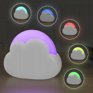 ANNMORE Wolk LED Nachtlampje Kinderen Kleurwissel Timer Draagbaar — miniatuur 1
