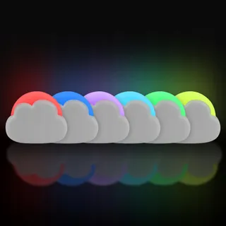ANNMORE Wolk LED Nachtlampje Kinderen Kleurwissel Timer Draagbaar — miniatuur 9