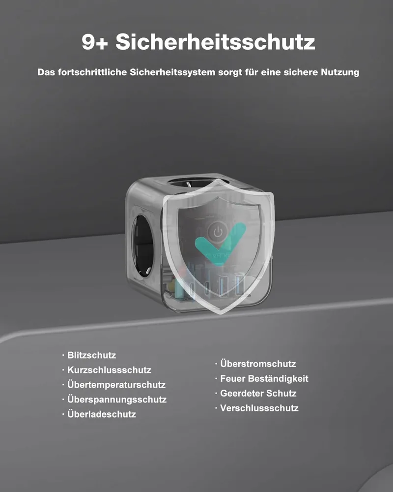 VEFVE USB-C Lader 70W Stekkerdoos 7-in-1 3m Snelladen — foto 6