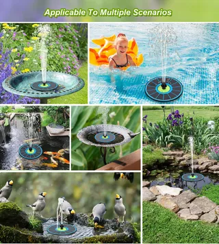 SZMP Solar Fontein Glas 3.5W Tuin Vijver Vogelbad — miniatuur 6