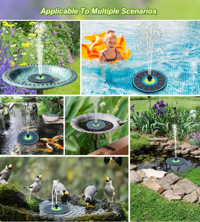 SZMP Solar Fontein Glas 3.5W Tuin Vijver Vogelbad — foto 6