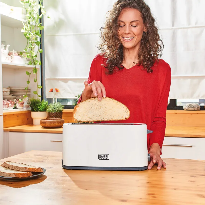 BLACK+DECKER BXTO1001E Broodrooster 1000W 7 Standen High Lift Wit — foto 5