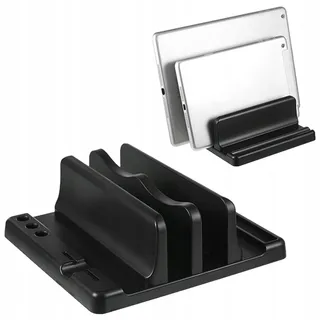 MEMOFYND Verticale Laptopstandaard Verstelbaar Draagbaar Zwart — miniatuur 1