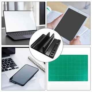 MEMOFYND Verticale Laptopstandaard Verstelbaar Draagbaar Zwart — miniatuur 6