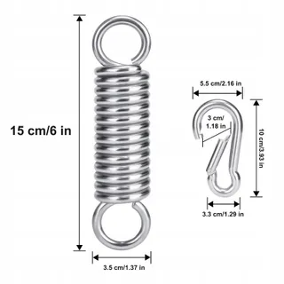 HOMPER Hangmatveer 300kg Karabijnhaken RVS 304 — miniatuur 4