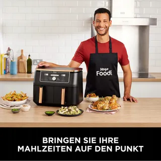 NINJA Foodi MAX Dual Zone Airfryer 9,5L 2 Laden Vaatwasserbestendig — miniatuur 7