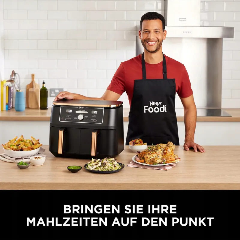 NINJA Foodi MAX Dual Zone Airfryer 9,5L 2 Laden Vaatwasserbestendig — foto 7